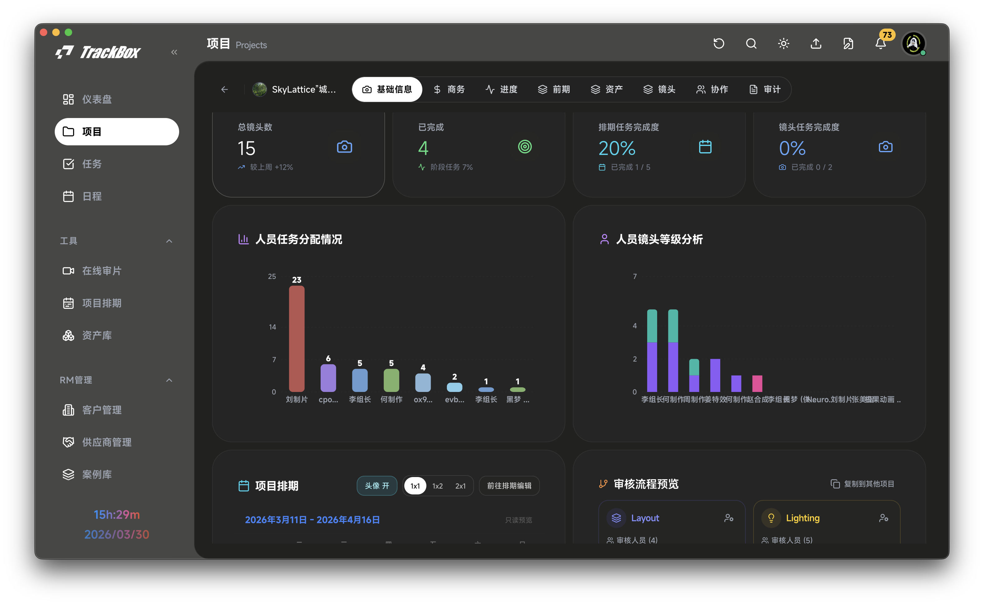 项目基础信息页演示图
